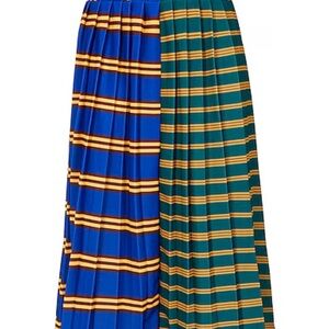 Striped Blue and Green Pleated Skirt 8 by yoox